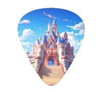 Fuera del castillo púas de guitarra en tamaños finos, medianos y gruesos, juego de 12 piezas, adecuado para guitarra eléctrica y varios instrumentos