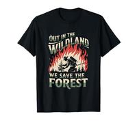 Fuera en el desierto salvamos el bombero del bosque Wildland Camiseta
