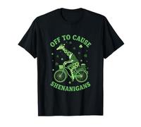 Fuera para causar Shenanigans Giraffe St Patricks Day Camiseta
