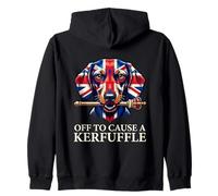 Fuera para causar un Perro Salchicha Kerfuffle Reino Unido Londres Sudadera con Capucha