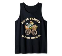 Fuera para discutir a mis Nietos Salvajes Rana Meme Rana Montando Camiseta sin Mangas