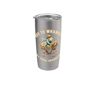 Fuera para discutir a mis nietos salvajes Rana Meme Rana Montando Vaso térmico de acero inoxidable de doble pared