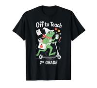 Fuera para enseñar 2do Grado, Divertido Maestro de Segundo Grado Camiseta gráfica económica, Hombre, Negro, S