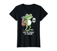 Fuera para enseñar 2do Grado, Divertido Maestro de Segundo Grado Camiseta gráfica económica, Mujer, Negro, L