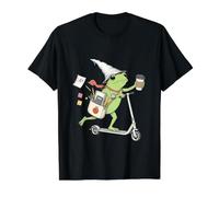 Fuera para enseñar a la Rana Maestra de Head Start Funny Back to School Camiseta gráfica económica, Hombre, Negro, XL