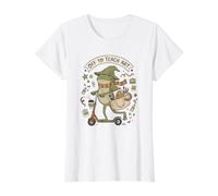 Fuera para enseñar a Profesor de Arte Rana Divertida de Regreso a la Escuela Camiseta gráfica económica, Mujer, Blanco, S