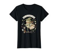 Fuera para enseñar a Profesor de Arte Rana Divertida de Regreso a la Escuela Camiseta gráfica económica, Mujer, Negro, L