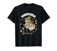 Fuera para enseñar a Profesor de Arte Rana Divertida de Regreso a la Escuela Camiseta gráfica económica, Hombre, Negro, XL