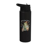Fuera para enseñar a profesor de ciencias rana divertida de regreso a la escuela Stainless Steel Insulated Water Bottle
