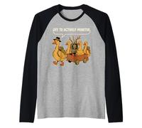 Fuera para monitorear activamente el día de la Prueba estatal del Maestro Ganso Camiseta Manga Raglan
