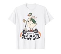 Fuera para Regular Las emociones Funny Goose en Scooter Therapy Meme Camiseta