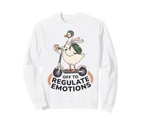 Fuera para Regular Las emociones Funny Goose en Scooter Therapy Meme Sudadera