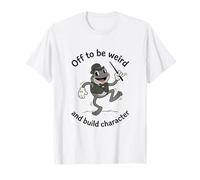 Fuera para ser Raro y Construir Personaje de Dibujos Animados Retro de Rana Camiseta