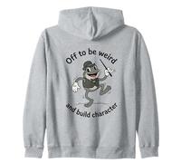 Fuera para ser Raro y Construir Personaje de Dibujos Animados Retro de Rana Sudadera con Capucha