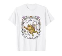 Fuera para ser Raro y Construir Personaje Frog Fairy Floral Camiseta