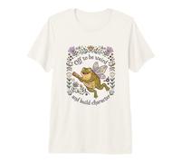 Fuera para ser Raro y Construir Personaje Frog Fairy Floral Camiseta Premium