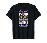 Fuera Y Orgullo En Laguna Beach California LGBTQ Orgullo Gay Camiseta