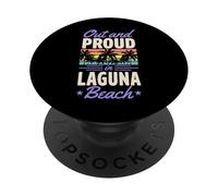 Fuera Y Orgullo En Laguna Beach California LGBTQ Orgullo Gay PopSockets PopGrip Adhesivo