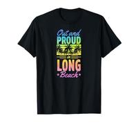 Fuera Y Orgullo En Long Beach California LGBTQ Orgullo Gay Camiseta