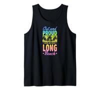 Fuera Y Orgullo En Long Beach California LGBTQ Orgullo Gay Camiseta sin Mangas