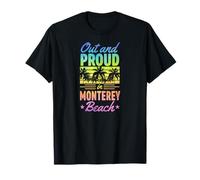Fuera Y Orgullo En Monterey Beach California LGBTQ Orgullo Gay Camiseta