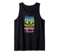 Fuera Y Orgullo En Monterey Beach California LGBTQ Orgullo Gay Camiseta sin Mangas