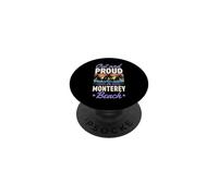 Fuera Y Orgullo En Monterey Beach California LGBTQ Orgullo Gay PopSockets PopGrip Adhesivo