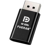 FUERAN 4K60Hz HDR DP Dummy Plug,3840x2160@60Hz 1440P@120/144Hz 1080P @120/144/240Hz Virtual Display Emulador, Displayport Dummy Plug,Headless Ghost Display Adapter, EDID Monitor