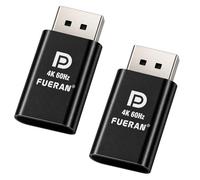 FUERAN 4K60Hz HDR DP Dummy Plug,3840x2160@60Hz 1440P@120/144Hz 1080P@120/144/240Hz Virtual Display Emulator,displayport Dummy Plug,Headless Ghost Display Adapter EDID Monitor (3, Black)