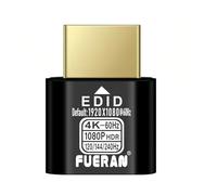 FUERAN Adaptador de pantalla virtual 4K 60Hz USB-C tipo C DDC EDID Dummy Plug Headless Ghost Display Emulator 2K1080P @60Hz (NEW-4K-HDR (por defecto 1920X1080@60Hz) 1P-2)