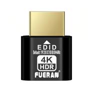FUERAN Adaptador de pantalla virtual 4K 60Hz USB-C tipo C DDC EDID Dummy Plug Headless Ghost Display Emulator 2K1080P @60Hz (4K-HDR (predeterminado 1920X1080) 1080P120Hz)