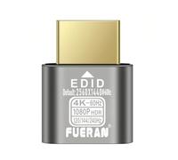 FUERAN Conector HDMI Dummy Plug, emulador de pantalla virtual, adaptador de pantalla fantasma sin cabeza (4K60Hz-1P-(default1440))
