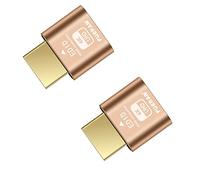 FUERAN Emulador de pantalla fantasma sin cabeza HDMI, emulador DDC EDID, pantalla falsa 4K a 60Hz-2 unidades