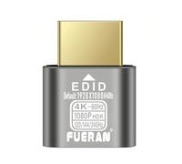 FUERAN HDMI Dummy Plug HDR 4K @60Hz 2K @120/144Hz 1080P@120/144/240Hz,edid emulator Virtual Display Adapter,hdmi Headless Adapter (4K60Hz-1P-(default1080))