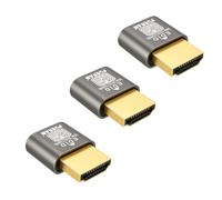 FUERAN Nuevo conector HDMI 4K HDR, 4K a 60Hz, 1440P a 120/144Hz, 1080P a 120/144/240Hz, adaptador de pantalla virtual edid emulador, adaptador HDMI sin cabeza (4K60Hz-3P (por defecto2160))