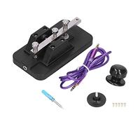 Fuerdich Morse Code Practice Key with Voice Buzzer - Detachable CW Telegraph Tapper Trainer Kit for Beginners, Includes Data Cable & Tools (ABS+Iron)