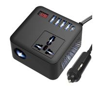 Fuerte adaptador de corriente automotriz de 300 W que transforma la batería de 12 V 24 V a 110 V 220 V electricidad para el hogar para acampar al aire libre y el inversor de corriente