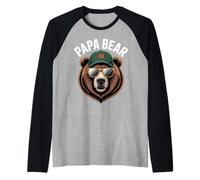 Fuerte como un oso Día del Padre Camiseta Manga Raglan