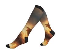 Fuerte Dragón De Fuego Frío Calcetines De Viaje Vuelos Socks Adultos Calcetines Para Fitness Ciclismo Hombres 50Cm