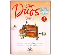 Fuerte Duos para violonchelo (Viola) y Piano - 23 Carácter Stücke - Fácil en ambos instrumentos - Ordenador libro con Bunter herzförmiger - Partituras vhr3436 - 9783864341021