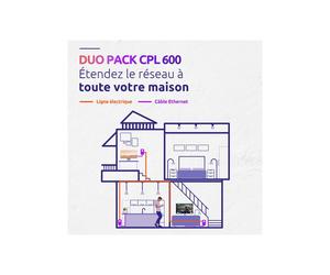 FUERTE - Kit CPL 1000 Mbps/Wifi 1200 Mbps - Todo Box/Rutador - Ethernet Gigabit + Toma Filtrada - Plug & Play - Internet de Alta Velocidad