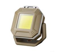 Fuerte luz de trabajo magnética recargable de 1200 lúmenes IPX5 impermeable con modos de luz de 3000 K, 4500 K, 6500 K, para montaje de metal y uso en todo tipo de clima (caqui)