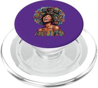 Fuerte Orgullosa Mujer Negra Afro Arte Africano PopSockets PopGrip para MagSafe