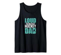 Fuerte Orgulloso Hockey Papá Deportes Padre Hockey sobre Hielo Camiseta sin Mangas