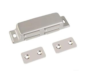 Fuerte pestillo magnético para puerta de gabinete de acero inoxidable para armarios de cocina - Pestillo de cajón resistente plateado grado 304