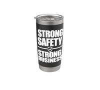 Fuerte Seguridad Fuerte Negocio Fuerte, Regalo de Cultura de Seguridad en el Tr Vaso térmico de acero inoxidable de doble pared