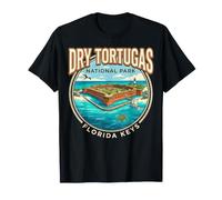 Fuerte Vintage de los Cayos de Florida del Parque Nacional Dry Tortugas Camiseta