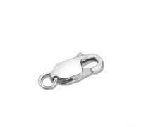 Fuerte y elegante, cierre de pinza de langosta, plata de ley 925, varios tamaños (1 5 piezas-14 mm)