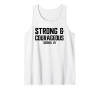 Fuerte y Valiente Josué 1:9 Jesús Sea Valiente Camiseta sin Mangas