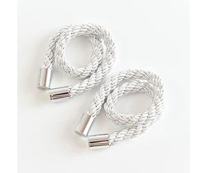 Fuertes abrazaderas de cortina magnéticas estilo simple moderno drapeado lazos espalda conveniente armadura decorativa cuerda de sujeción para el hogar y la oficina ventana cortina (blanco)